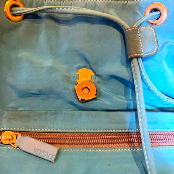 ✨VERSACE tourquise blue mini backpack!✨ - Picture 8 of 9